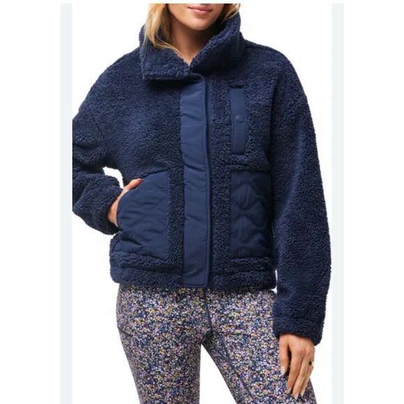 TRAVIS MATHEW SWEET HEAT FULL SNAP FRONT SHERPA JACKET PLUSH POCKETS COZY CHIC L - Picture 1 of 11